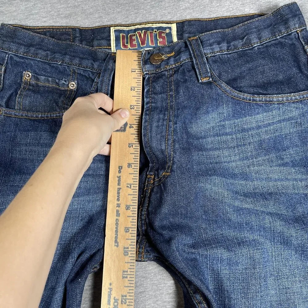 Levi's 514 Jeans Mens 34x32 Blue Medium Wash Straight Regular Denim
